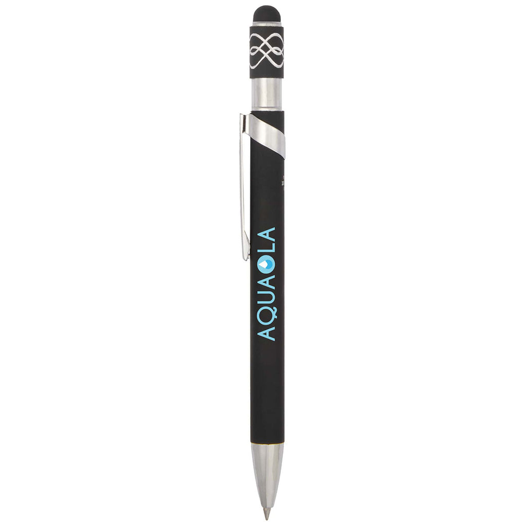 Bullet Black Simple Fidget Recycled Stylus Gel Pen