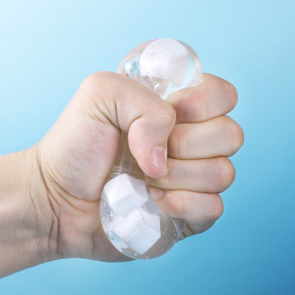 Mixie Clear-White Ice Breaker Stress Ball