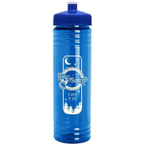 Garyline Transparent Blue Slim Fit Bottle with Push-Pull Lid - 24 oz.