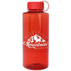 Garyline Transparent Red Mountaineer Tritan Bottle with Tethered Lid - 36 oz.