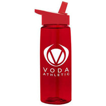 Garyline Transparent Red Flair Tritan Bottle with Flip-Straw Lid - 26 oz.