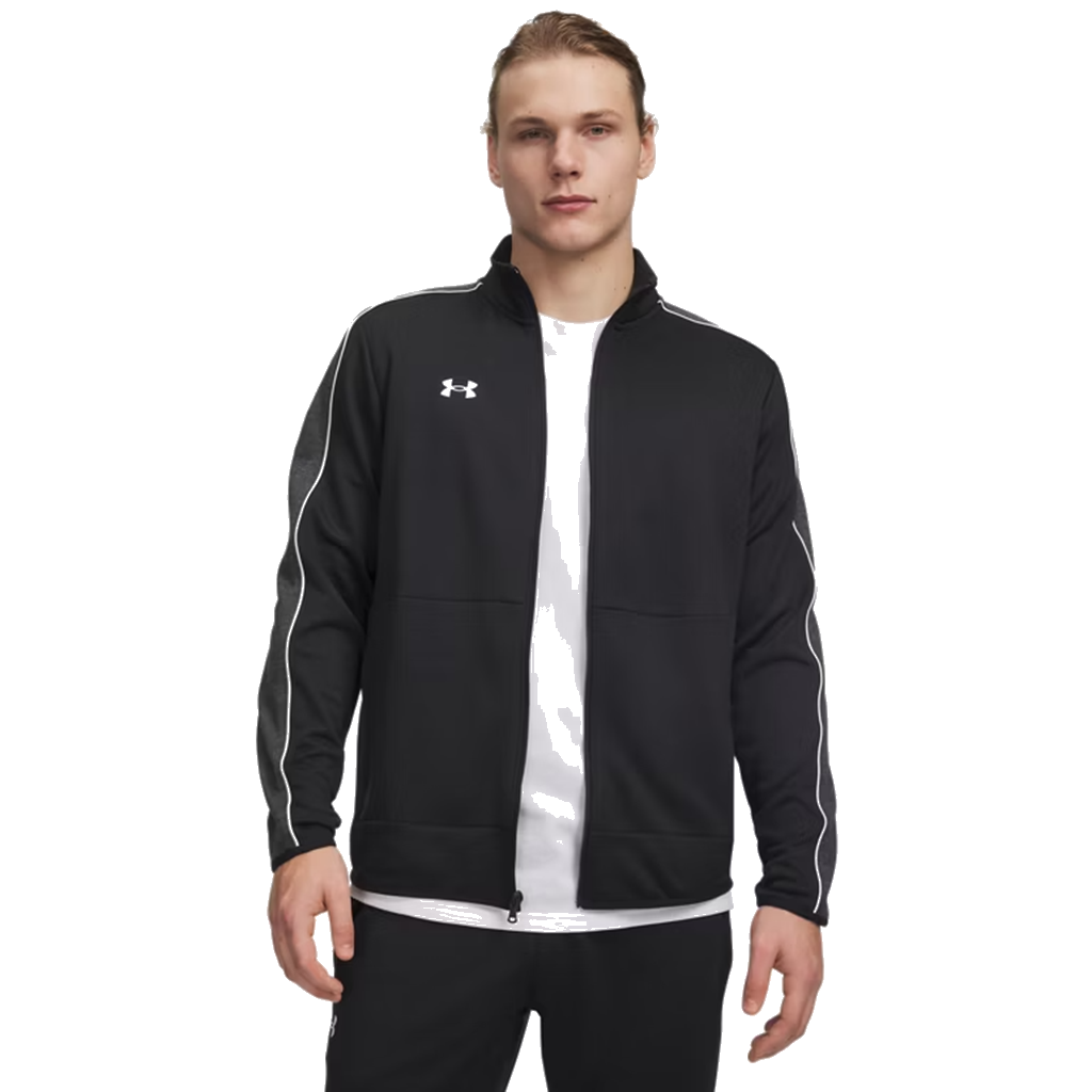 Under Armour Men's Black/White UA Command Full Zip Warm Up