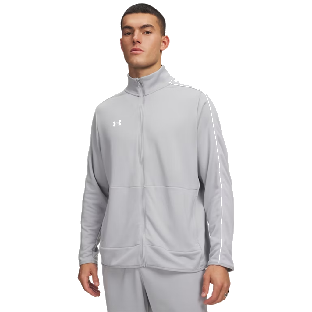 Under Armour Men's Mod Gray/White UA Command Full Zip Warm Up