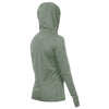 ANETIK Women's Dark Olive Heathered Breeze Tech Hooded T-Shirt