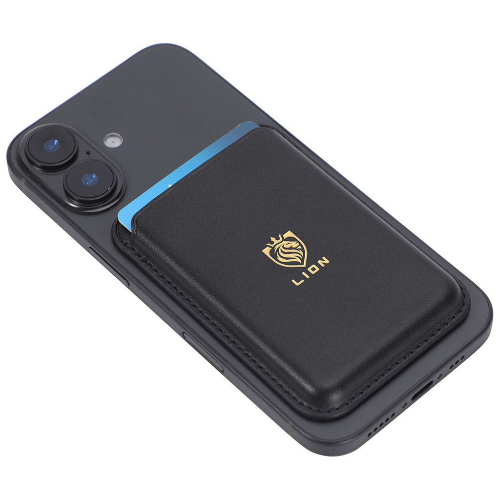 Ariel Premium Black Avon 3-Card Phone Wallet with Magnetic Ring