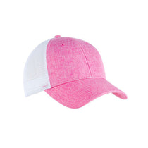 Big Accessories Women's Heather Pink/White Sport Ponytail Trucker
