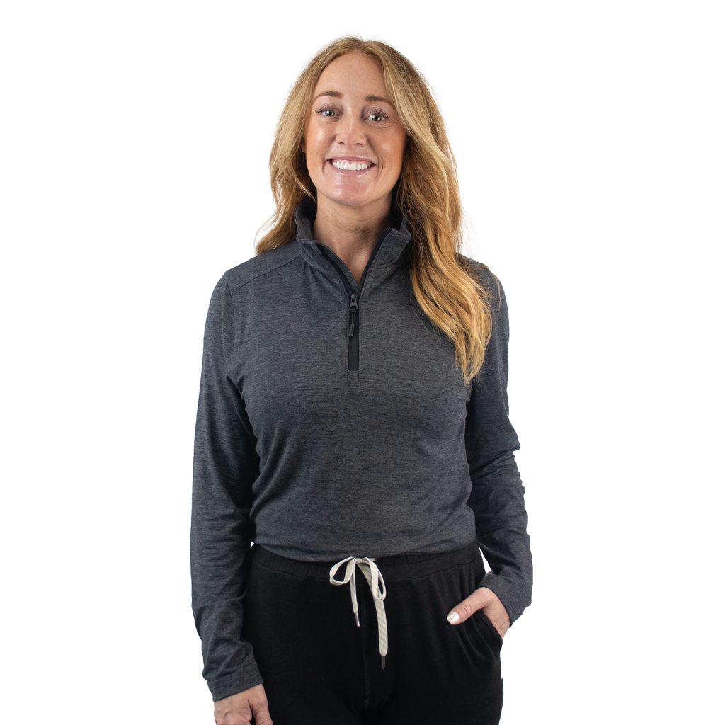 Zusa Women's Charcoal Heather Brisk Quarter Zip