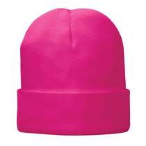 Port & Company Unisex Neon Pink Fleece-Lined Knit Cap