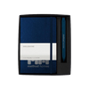 Moleskine Navy Blue/Sapphire Medium Notebook and GO Pen Gift Set