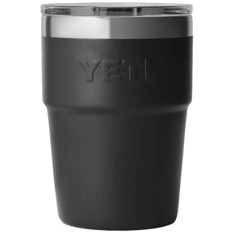 YETI Black Rambler 16 oz Stackable Cup with Lid