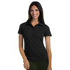 Antigua Women's Black Pique Xtra-Lite Polo