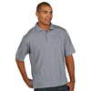 Antigua Men's Grey Heather Pique Xtra-Lite Polo