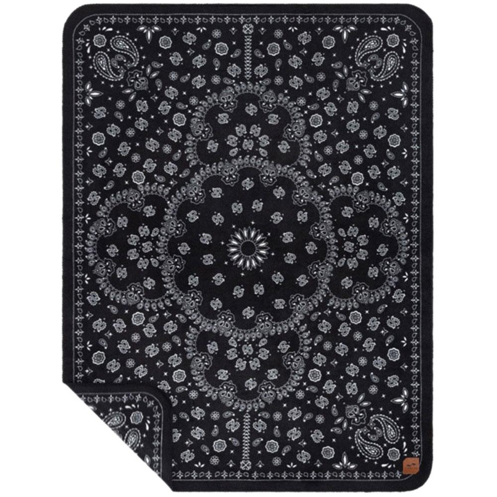 Slowtide Paisley Park- Black Fleece Blanket