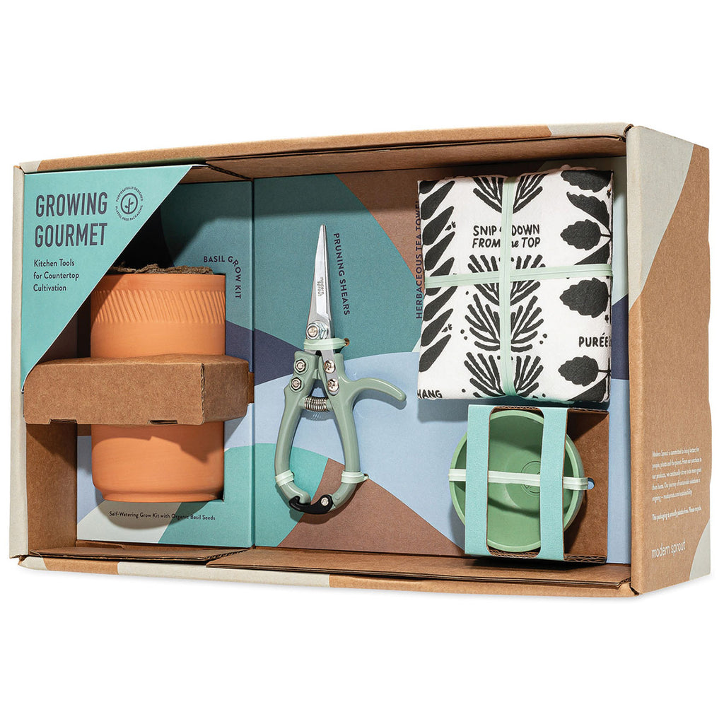 Modern Sprout Terracotta Growing Gourmet Gift Set