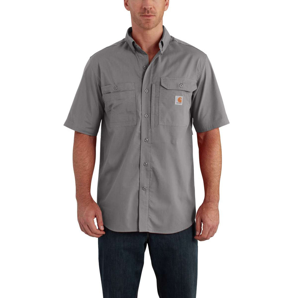 Carhartt Men's Asphalt Force Ridgefield Solid SS Shirt