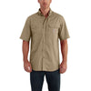 Carhartt Men's Dark Khaki Force Ridgefield Solid SS Shirt