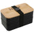 Leed's Black Stackable Bamboo Fiber Bento Box