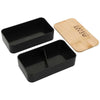 Leed's Black Stackable Bamboo Fiber Bento Box