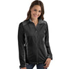 Antigua Women's Black/Black Heather Revolve Full Zip