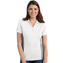 Antigua Women's White/Steel Venture Polo