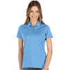 Antigua Women's Columbia Blue Multi Balance Short Sleeve Polo Shirt