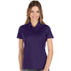 Antigua Women's Dark Purple Multi Balance Short Sleeve Polo Shirt