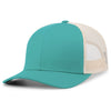 Pacific Headwear Jaguar Teal/Beige/Jaguar Teal Snapback Trucker Mesh Cap