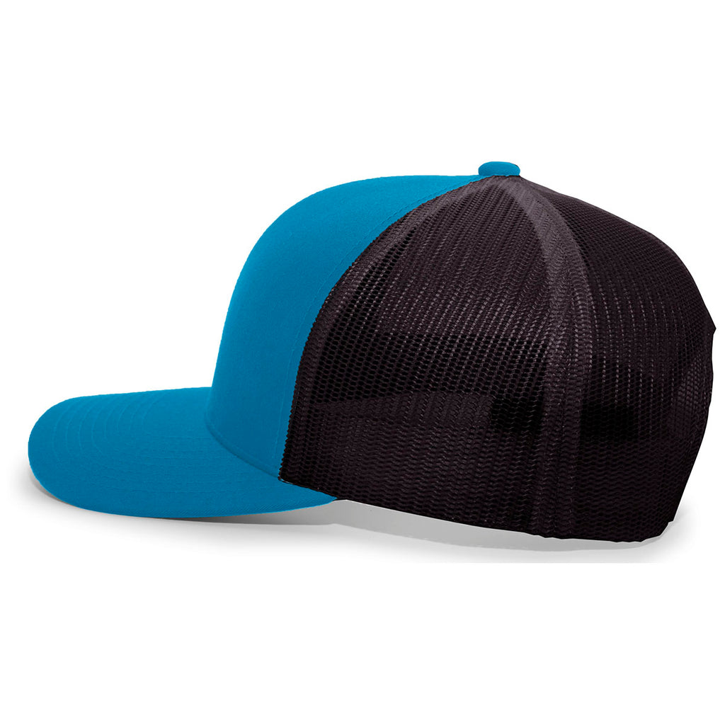 Pacific Headwear Panther Teal/Charcoal/Panther Teal Snapback Trucker Mesh Cap