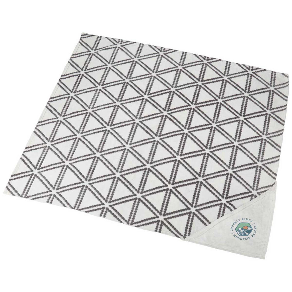 Leed's Grey Sculpture Print Ultra Plush Blanket