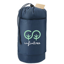 Leeds Navy Wave Recycled Insulated Outdoor Blanket