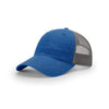 Richardson Royal/Charcoal Mesh Back Split Garment Washed Trucker Hat