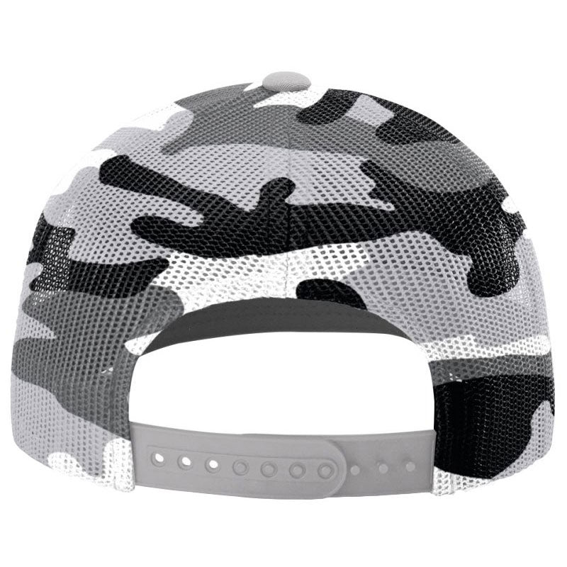 Richardson Silver/Grey Camo Printed Mesh Trucker Hat