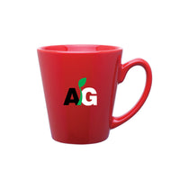 ETS Red Mini Latte Ceramic Mug 12 oz