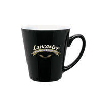 ETS Black/White Mini Latte Ceramic Mug 12 oz