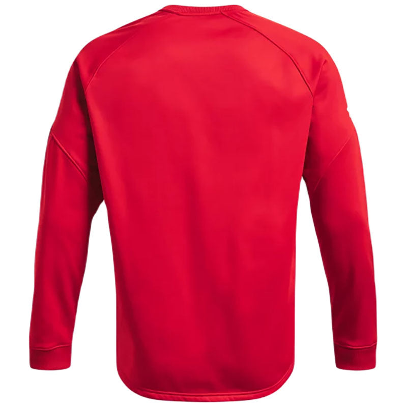 Under Armour Men's Red/White Fleece Storm Crew