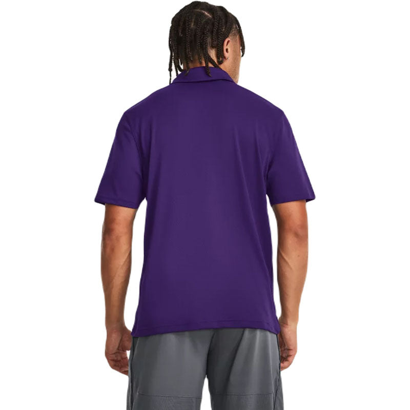 Under Armour Men's Purple/White Tech Team Polo