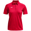 Under Armour Women's Red/White Tech Team Polo