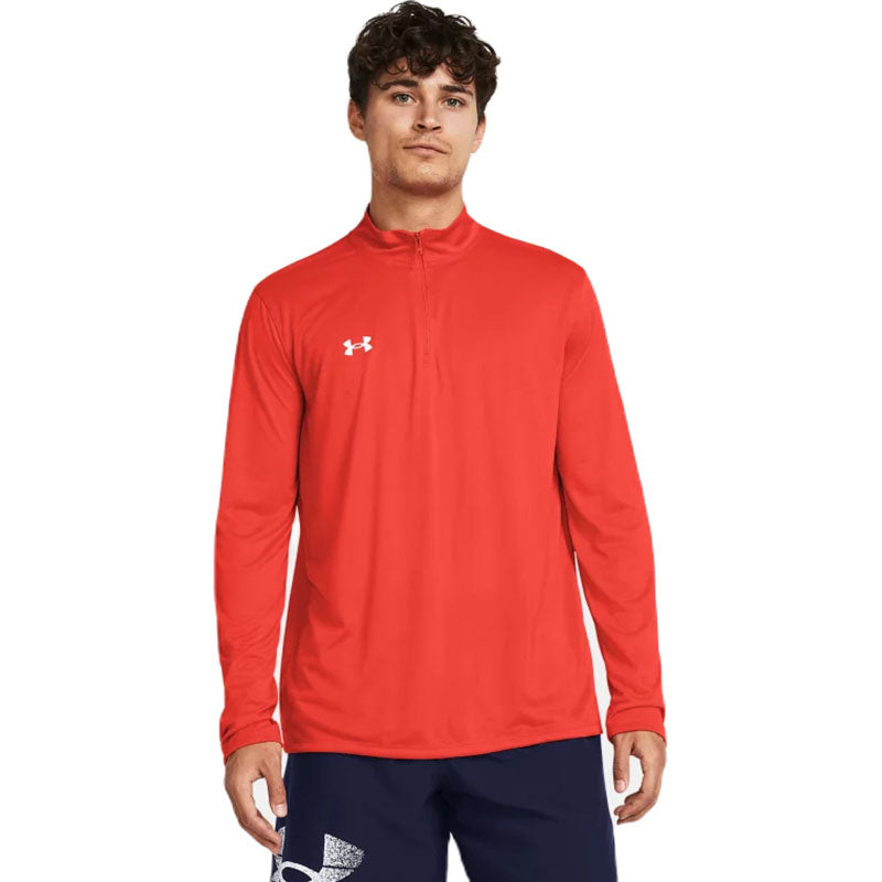 Under Armour Men's Dark Orange/White Team Tech 1/4 Zip