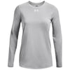 Under Armour Women's Mod Grey Light Heather/White Team Tech Long Sleeve