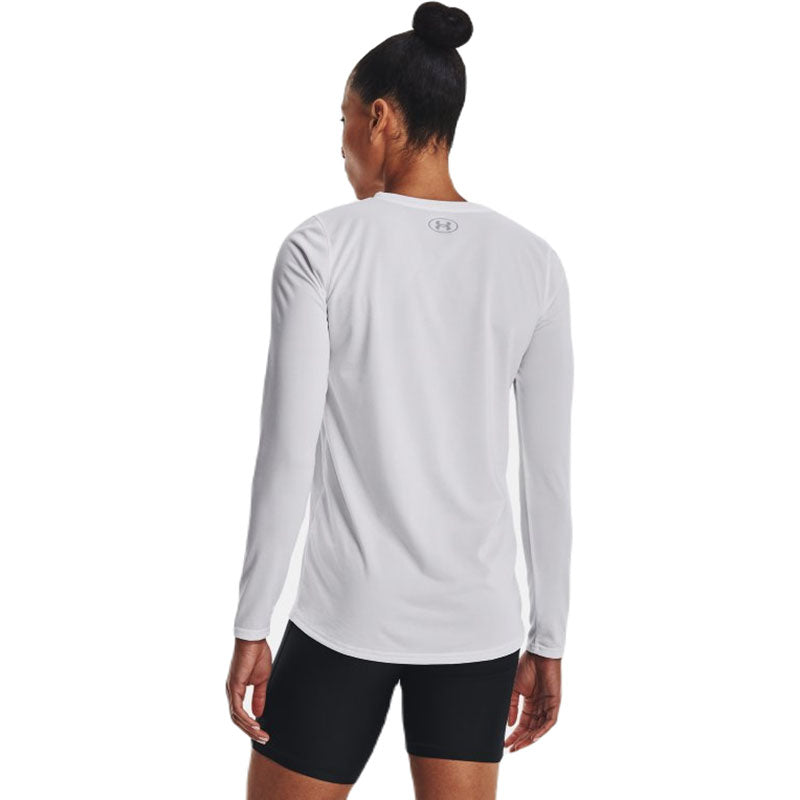 Under Armour Women's White/Mod Grey Team Tech Long Sleeve