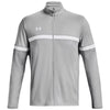 Under Armour Men's Mod Grey/White Team Knit Warm-Up Full Zip