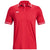 Under Armour Men's Red/White Team Tipped Polo