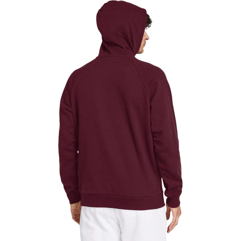 Under Armour Men's Maroon/White Rival Fleece Hoodie