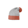 Richardson Heather Grey/Rust Chunk Pom Beanie with Cuff