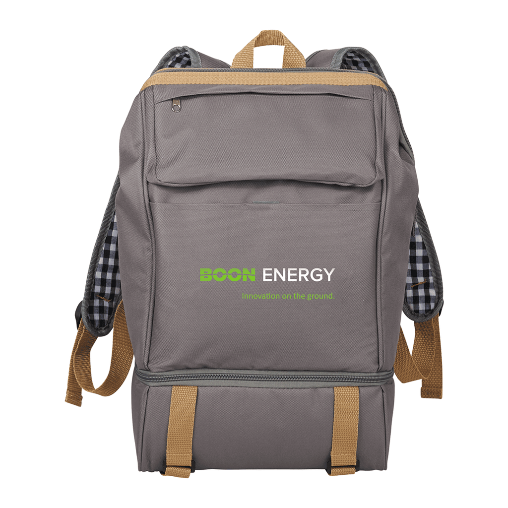 Leed's Grey Cafe Picnic Backpack for Two