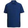 Edwards Men's Royal with Black Snag-Proof Color Block Short Sleeve Polo