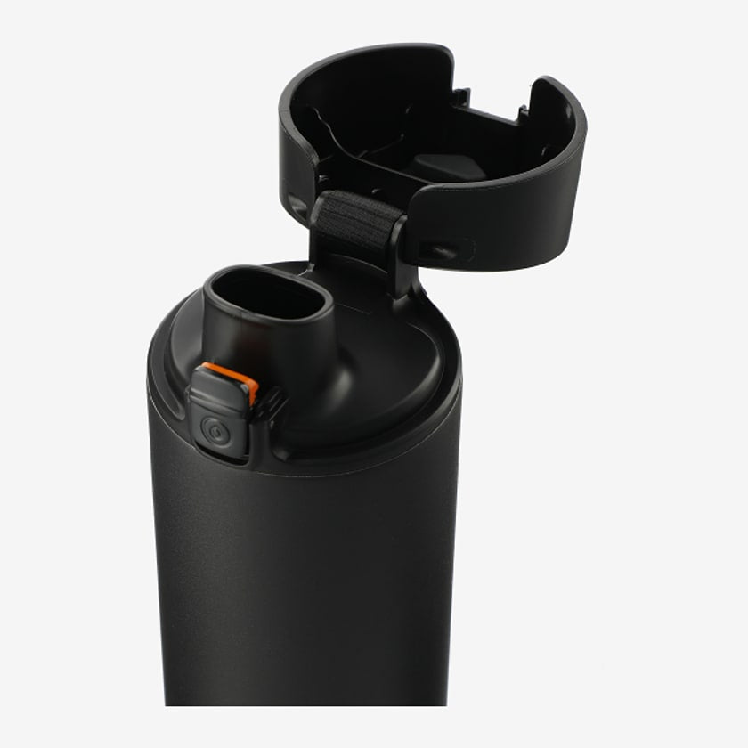 HidrateSpark Black Steel 17oz Chug Lid Bottle