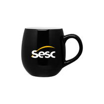 ETS Black Rotondo Ceramic Mug 16 oz