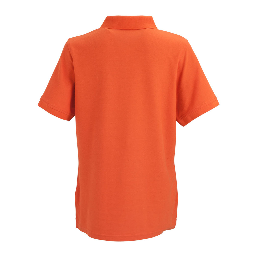 Vantage Women's Orange Soft-Blend Double-Tuck Pique Polo