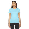 American Apparel Women's Aqua Fine Jersey Short-Sleeve T-Shirt